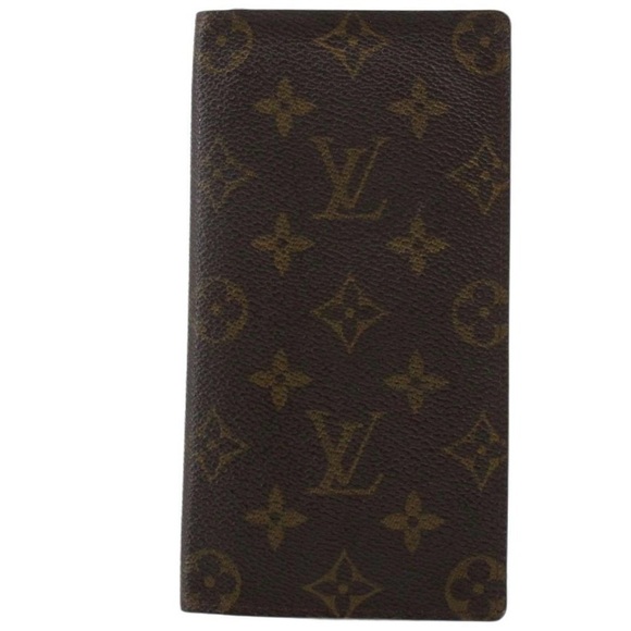 Louis Vuitton Dark Brown Monogram Wallet/Card Holder with COA